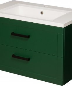 80cm green vanity unit