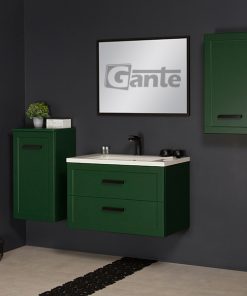 green vanity unit