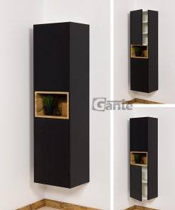 Tall storage unit black matt