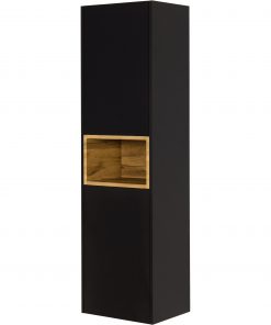Tall storage unit black matt