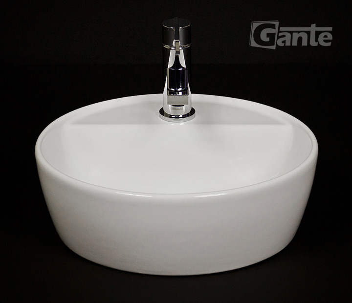 white countertop basin