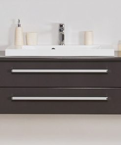 Floating grey vanity unit