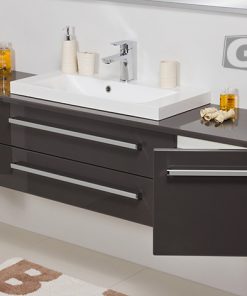 Floating grey vanity unit