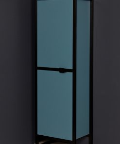 tall storage unit blue