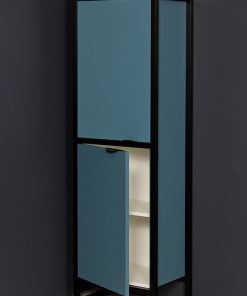 tall storage unit blue