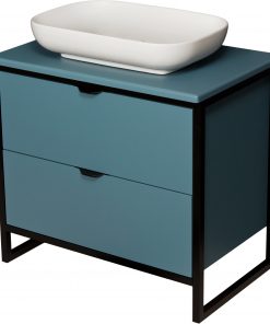 blue vanity unit floor standing