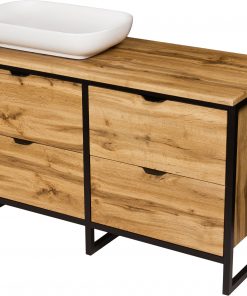 loft style oak vanity unit