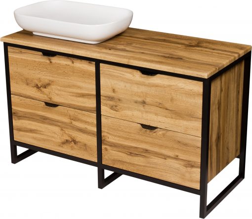 loft style oak vanity unit