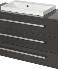 100cm grey vanity unit