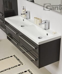 120cm grey vanity unit