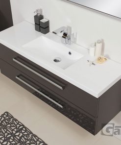 grey vanity unit 2 drawers