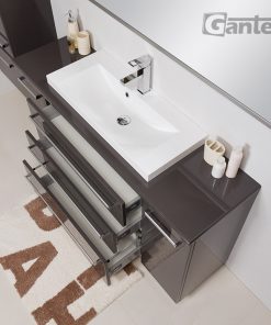 140 cm grey vanity unit