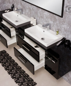 Vanity Unit Focus 210cm, Black - Image 3