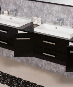 Vanity Unit Focus 210cm, Black - Image 4