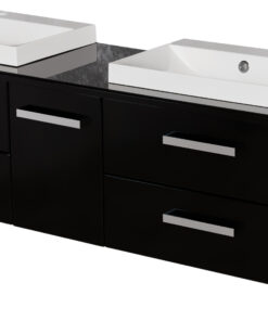 Vanity Unit Focus 210cm, Black - Image 5