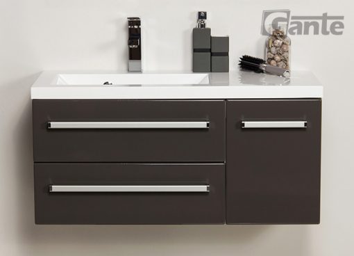90 cm grey vanity unit