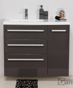90 cm grey vanity unit