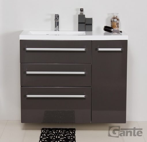 90 cm grey vanity unit