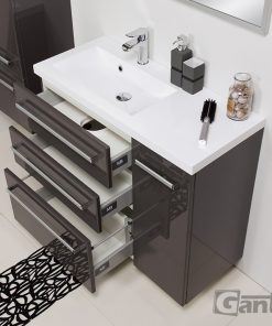 90 cm grey vanity unit