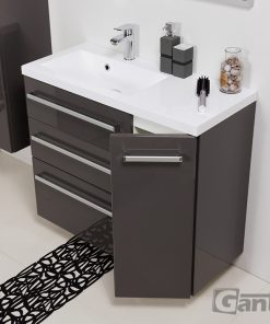 90 cm grey vanity unit