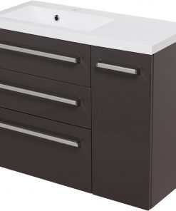 90 cm grey vanity unit