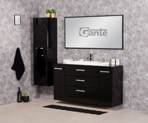 Black vanity unit, modern