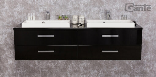 Vanity Unit Focus 160cm/4, Black - Image 2