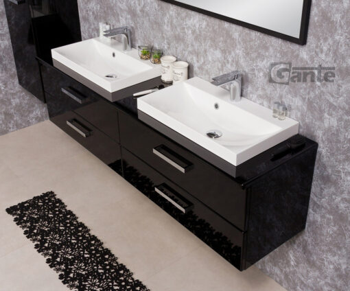 Vanity Unit Focus 160cm/4, Black - Image 3