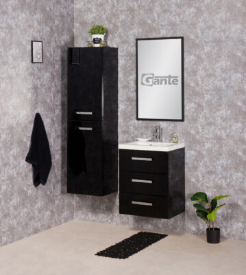 50cm black vanity unit