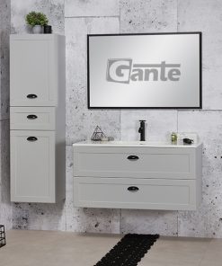 100cm light grey vanity unit