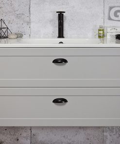 100cm light grey vanity unit