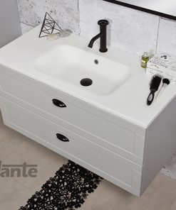 100cm light grey vanity unit