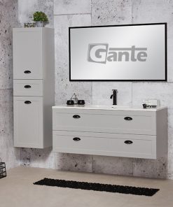 120 cm light grey vanity unit