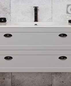 120 cm light grey vanity unit