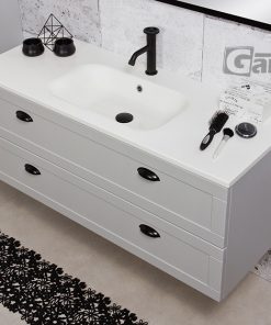 120 cm light grey vanity unit