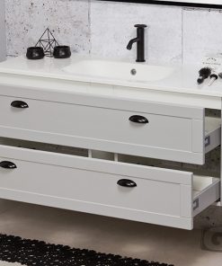 120 cm light grey vanity unit