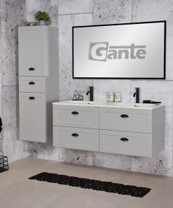 120 cm double basin light grey vanity