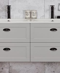 120 cm double basin light grey vanity
