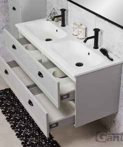 120 cm double basin light grey vanity