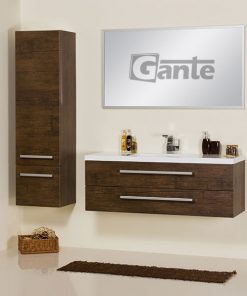 120cm dark wood vanity unit