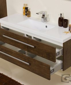 120cm dark wood vanity unit