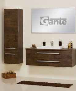 120cm dark wood vanity unit