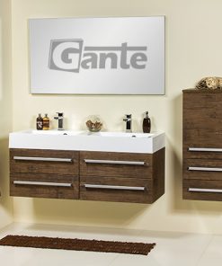 120cm dark wood vanity unit