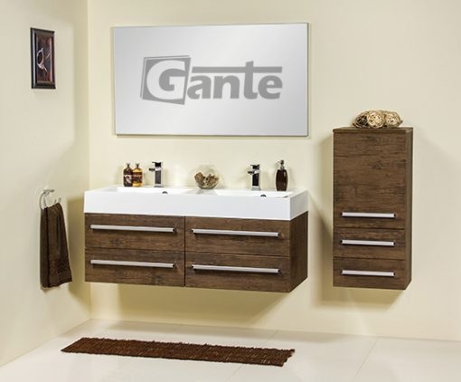 120cm dark wood vanity unit