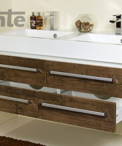 120cm dark wood vanity unit