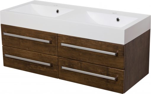 120cm dark wood vanity unit