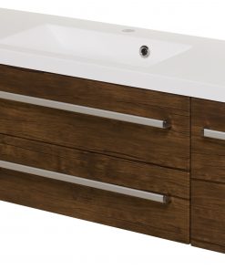 140cm dark wood vanity unit