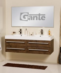 140cm antique wood vanity unit