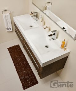 140cm antique wood vanity unit