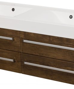 140cm antique wood vanity unit